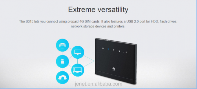 HuaweiB315 Huawei B315S-519 Unlocked 4G LTE CPE Routers B2 B4 B5 B8 B13 B17 Cat4 150Mbps Wireless Router With Sim Card Slot 7
