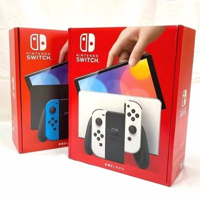 Купить 32 ГБ OLED-консоль с неоновым синим и 3000 встроенными играми для Nintendo Switch Controller Console Charger Power Cable включен online manufacture